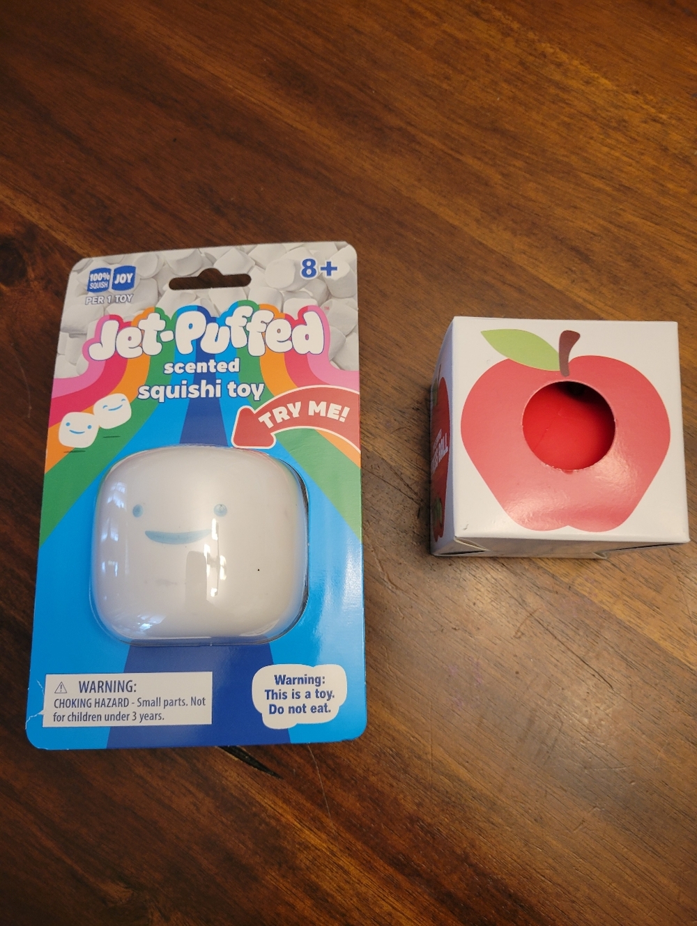 Viral Squishy Set-Jet Puffed Marshmellow (Scented) & Apple Stress Ball